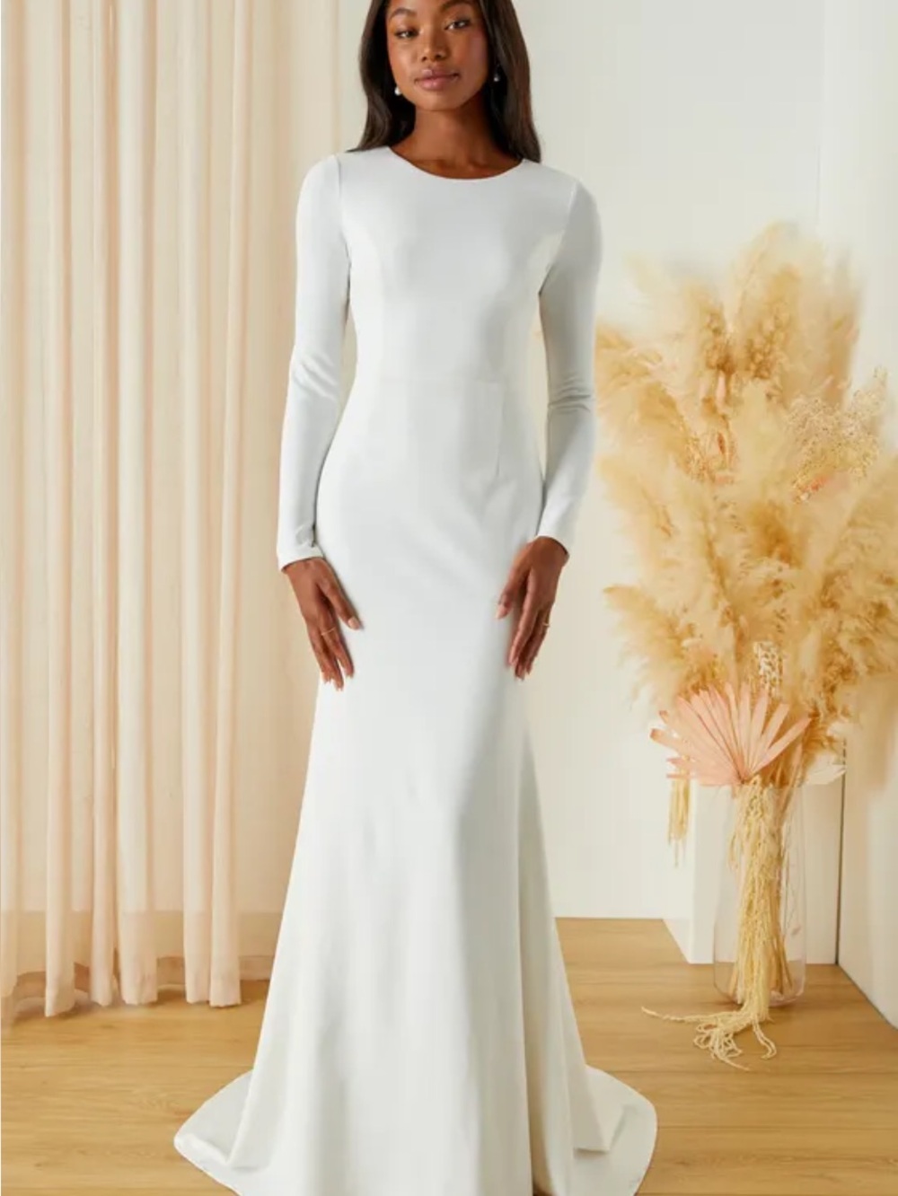 New Lulus Forever Remarkable Elegant Off-Shoulder White Mermaid Maxi Dress Large